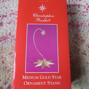 Christopher radko gold star ornament stand